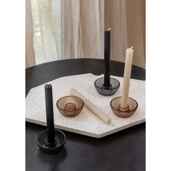 JENS Living Giftset Kandelaar + Kaars Bruin /2 - Afbeelding 4