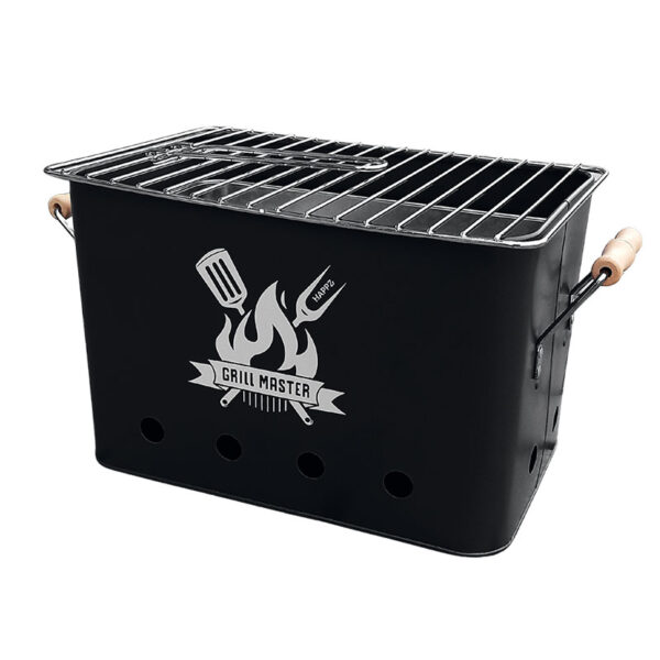 Happz Grill Master BBQ – compacte design barbecue zwart of blauw